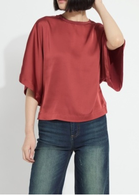 LYSSE MIXED MEDIA DOLMAN - GINGER