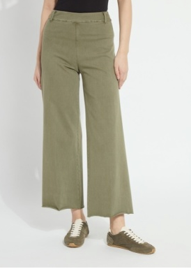LYSSE ERIN HI WAIST LEG DENIM - OLIVE GREEN