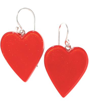 ZSISKA HEART EARRING - RED