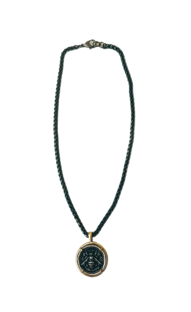 LJ SONDER BEE NECKLACE - BLACK AAND GOLD