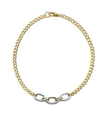 LJ SONDER HAMPTON NECKLACE - GOLD AND SILVER