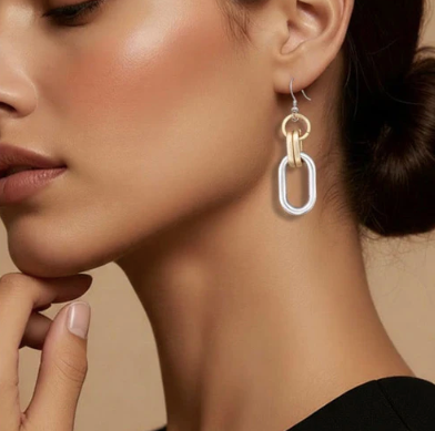 LJ SONDER HAMPTON EARRING - GOLD AND SILVER