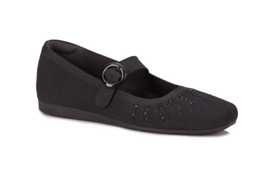 ROS HOMMERSON NAOMI - BLACK KNIT BLACK RHINESTONE