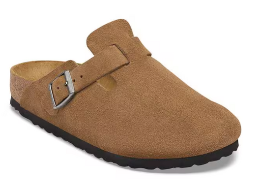 BIRKENSTOCK BOSTON SOFT FOOTBED NARROW - DARK TEA