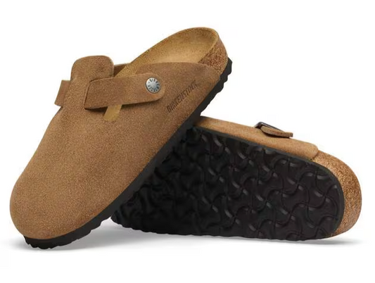BIRKENSTOCK BOSTON SOFT FOOTBED NARROW - DARK TEA