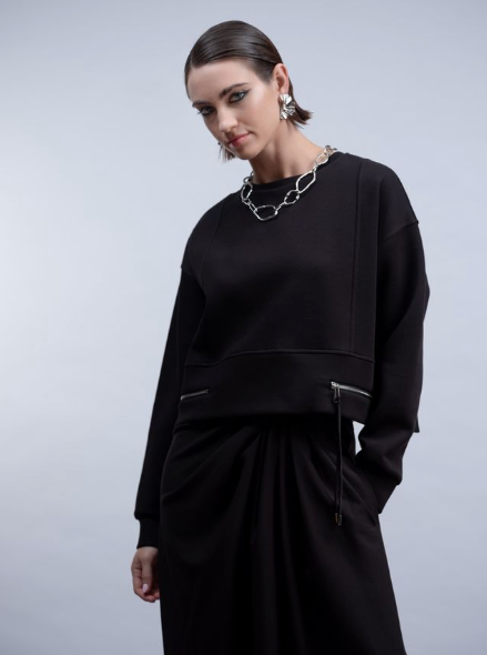 HAAKO SWEATSHIRT - BLACK