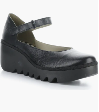 FLY LONDON BAWO - BLACK LEATHER