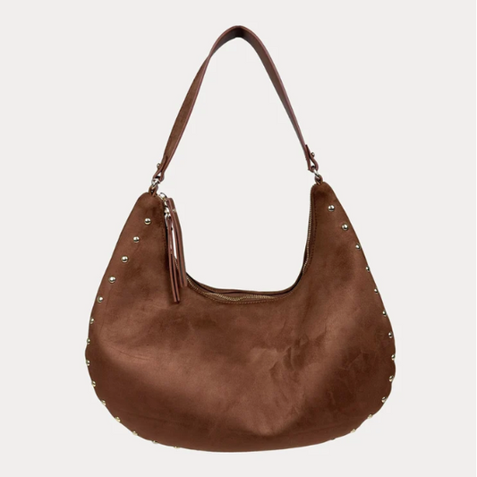AHDORNED BRIE CHOCOLATE STUDDED BAG