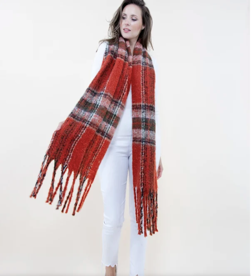 ORIGINAL USA VIBRANT COLORFUL PLAID - RED MULTI