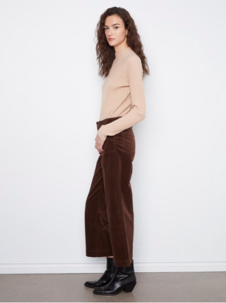 CHARLIE B FRONT POCKET MINI CORD - COFFEE