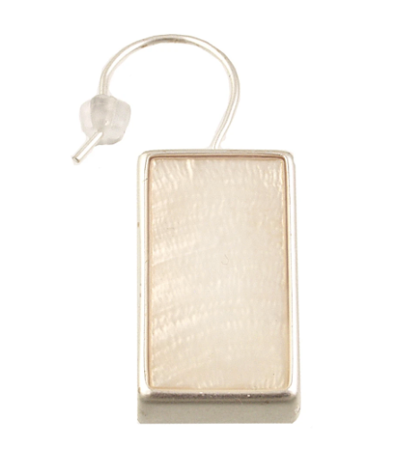 ORIGIN JEWELRY ALUM/RESIN EARRING - WHITE