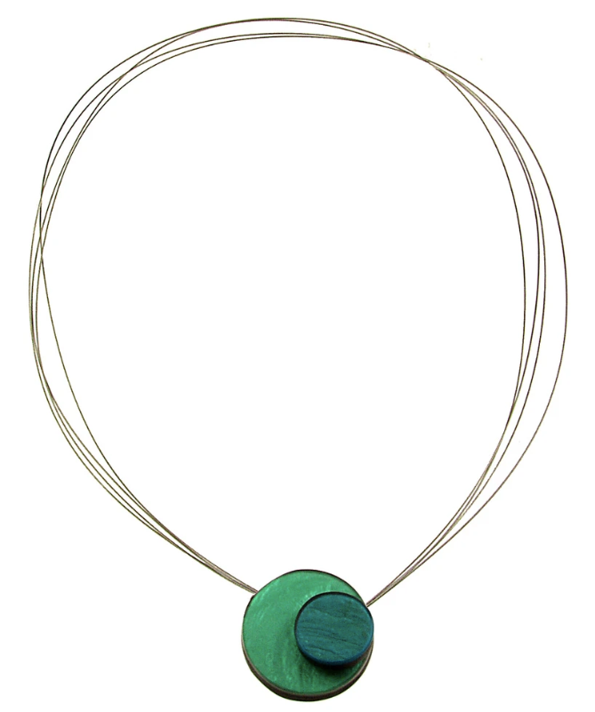 ORIGIN JEWELRY FRONT MAGNETIC PENDANT - PURPLE AND BLUE