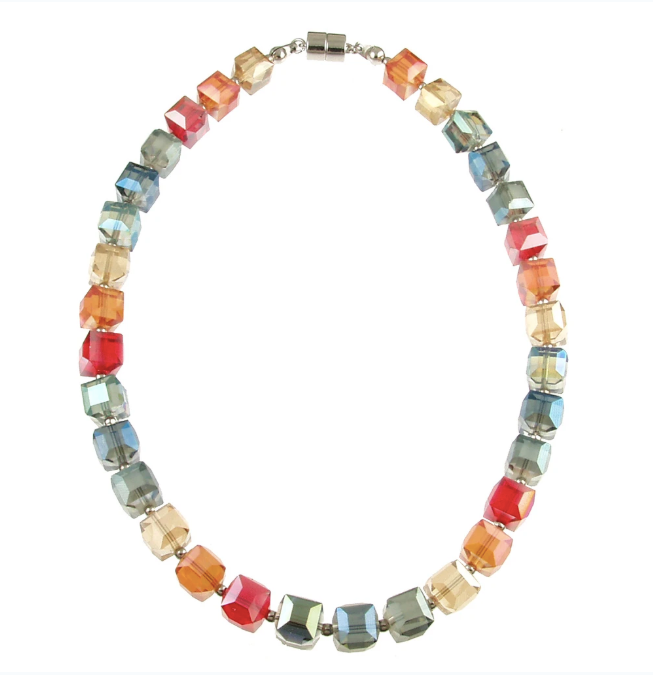 ORIGIN JEWELRY RHODIUM - MULTICOLOR CRYSTAL