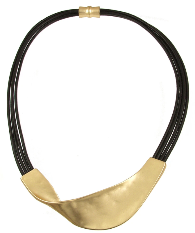 ORIGIN JEWELRY NECKLACE - MATT GOLD AND BLACK TWIST