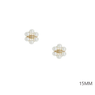 MEGHAN BROWNE STYLE TINY EARRINGS - WHITE - TINYWH