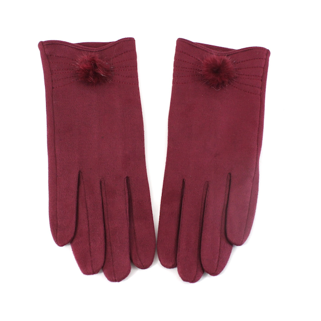 PRETTY PERSUASIONS HELENA GLOVES - WINE RED