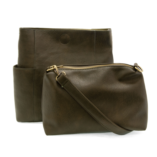 JOY ACCESSORIES KAYLEIGH BUCKET BAG - DARK GREEN