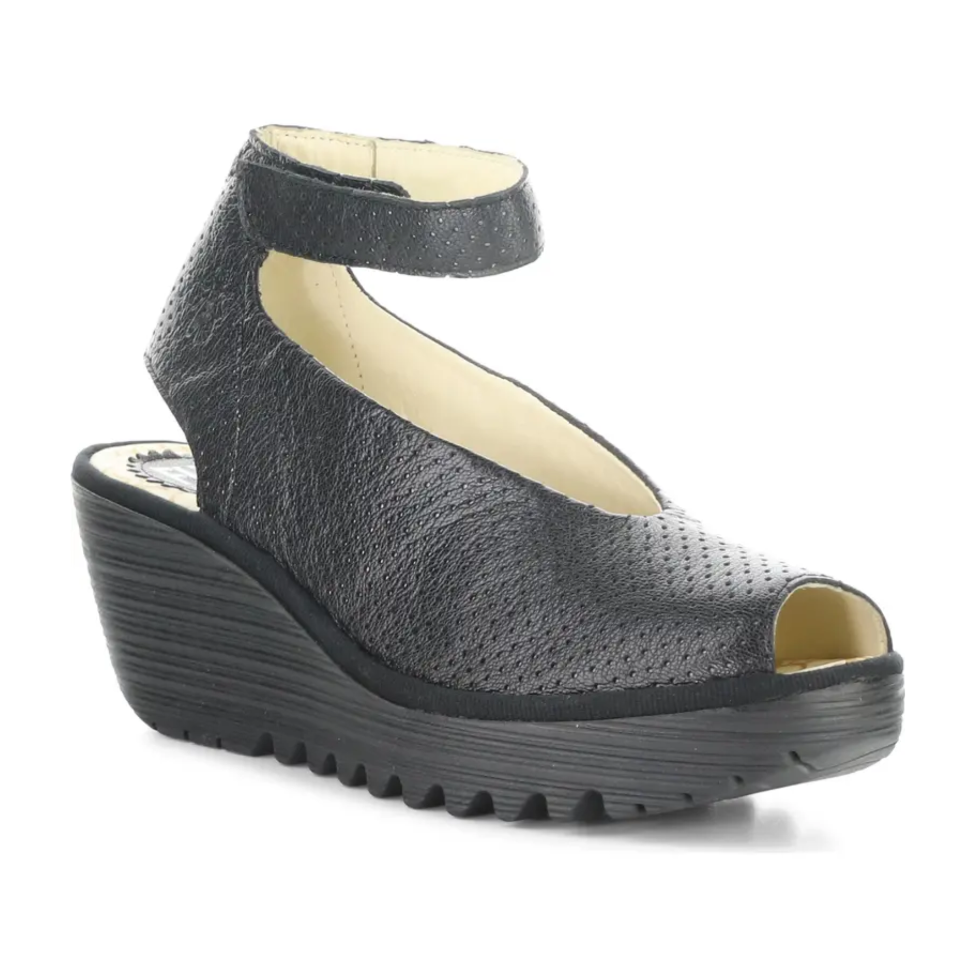 FLY LONDON YALA PERF - BLACK – Kaufman Shoes