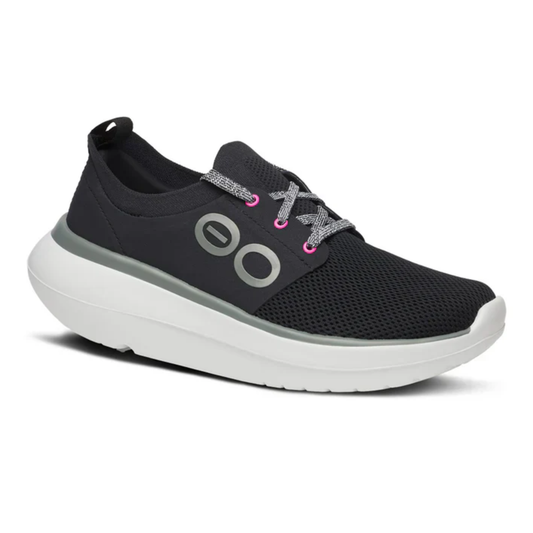 OOFOS OOMY STRIDE - BLACK & WHITE