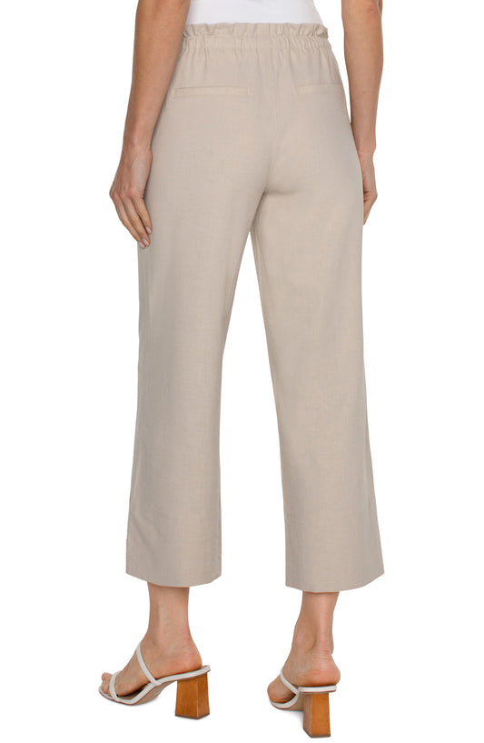 LIVERPOOL PULL-ON WIDE LEG ANKLE PANT - TAN - LM4463TS29DYT