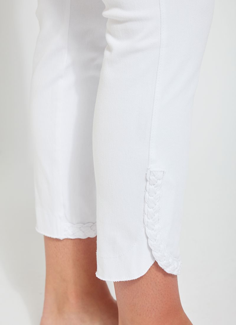 LYSSE HAPPY HOUR BRAIDED CROP PANT - WHITE - 2993100