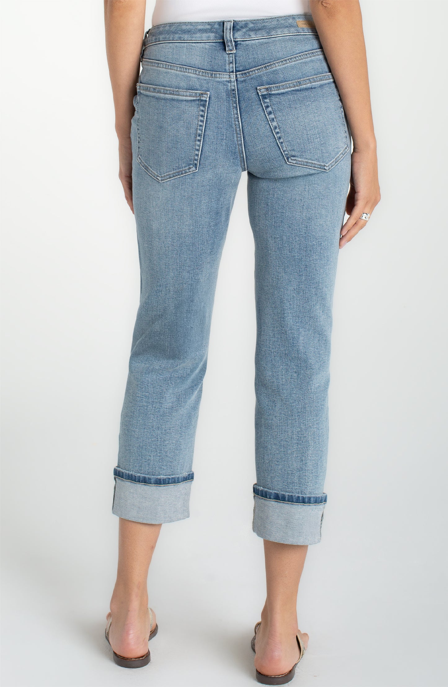 LIVERPOOL MARLEY CROPPED GIRLFRIEND JEAN - DENIM
