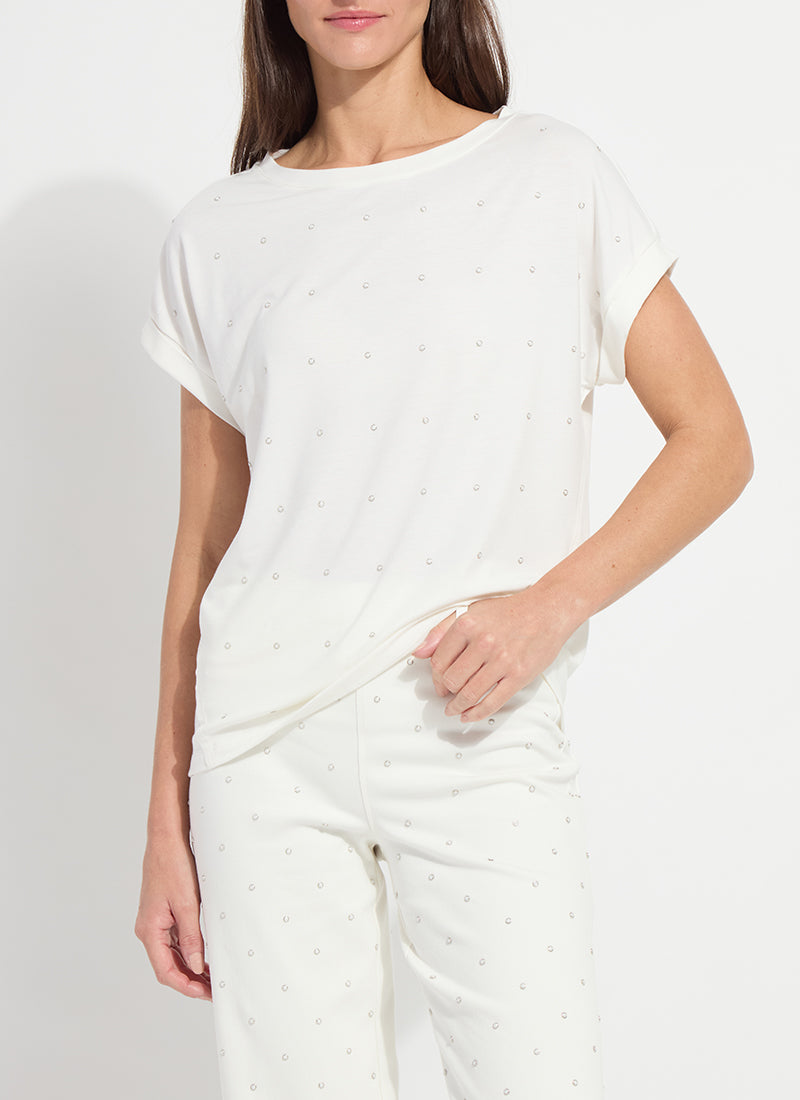LYSSE NISHA PEARL TOP - OFF-WHITE
