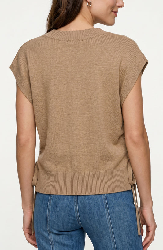 LIVERPOOL V-NECK DOLMAN POPOVER - KHAKI MELANGE