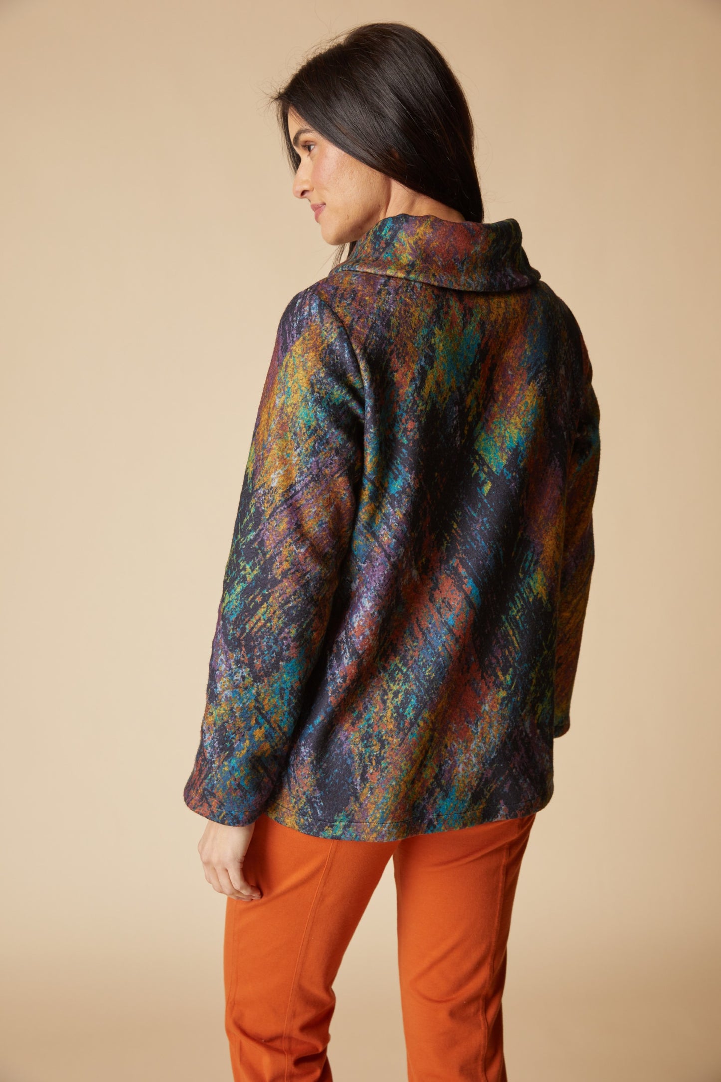 HABITAT SUNSET FLEECE SWING COAT - MULTI