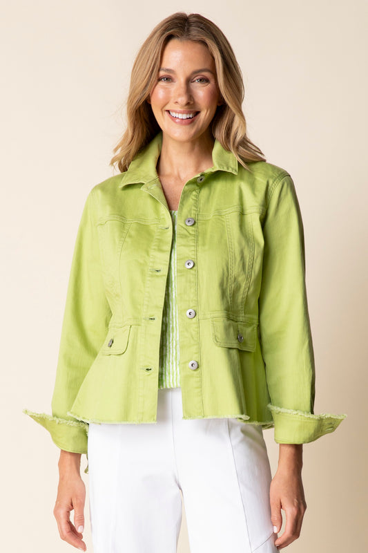 HABITAT PEPLUM JACKET - LEAF