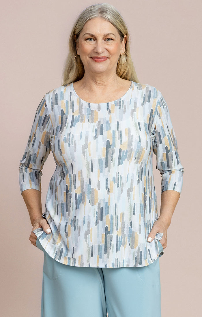 SYMPLI GO TO CLASSIC TEE - RIVERSTONE PRINT