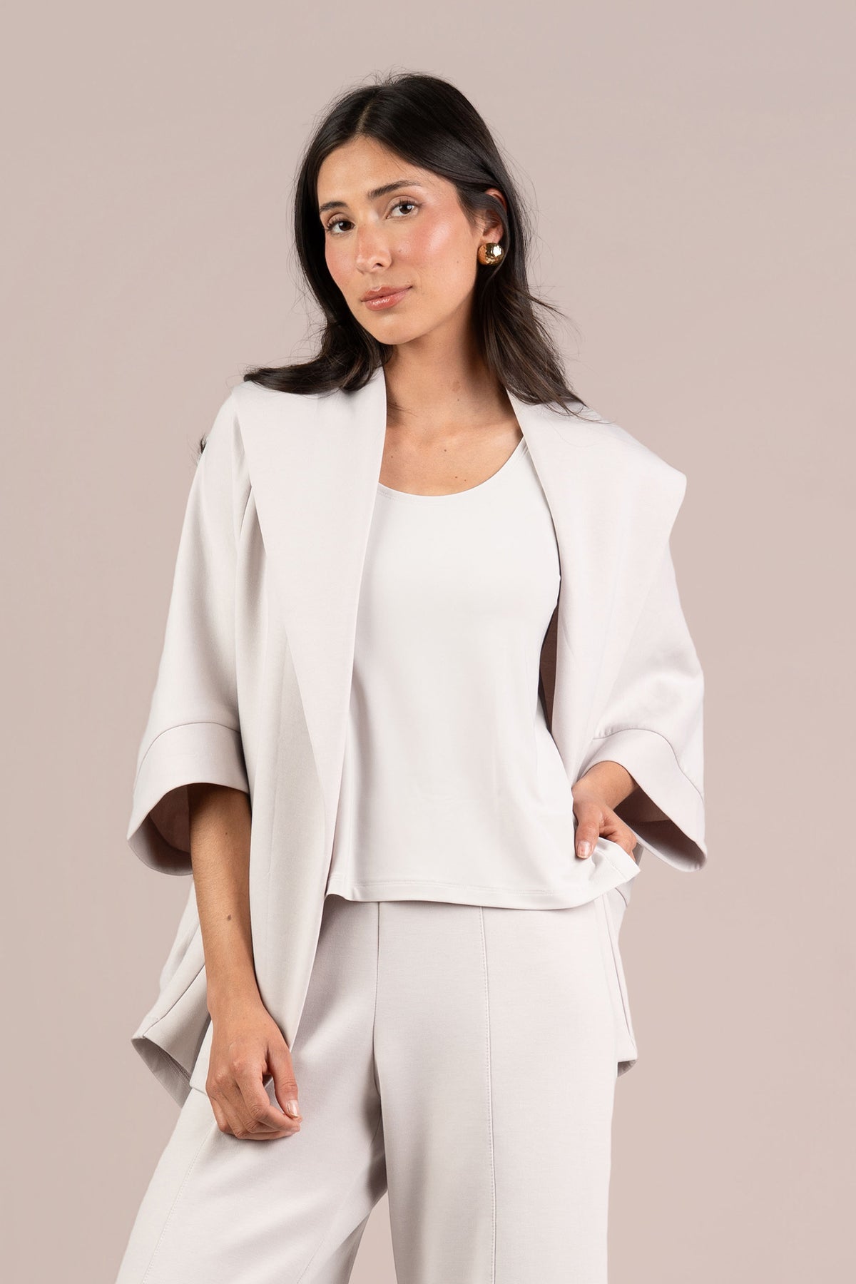 SYMPLI CLOUD COCOON JACKET - ECRU
