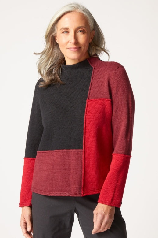 HABITAT FUNNEL NECK P/O - RUBY