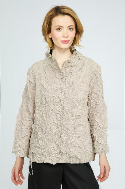 OLIVIA BY HABITAT CINCHED POCKET TOP - CLOUD