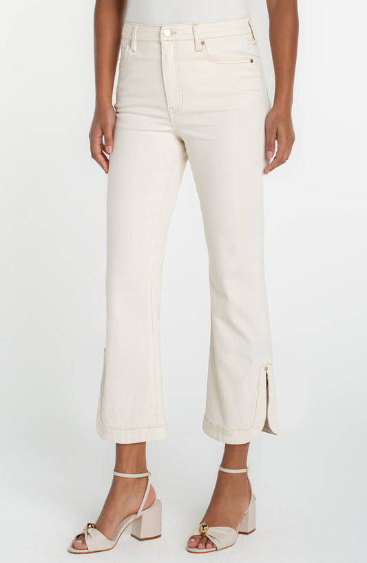 LIVERPOOL HANNAH CROP FLARE W/ TULIP CUFF - DESERT DUNES