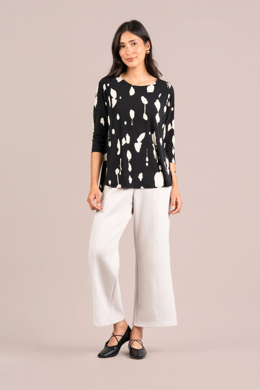 SYMPLI GO TO CLASSIC TEE PRINTED - CASHEW SPLATTER