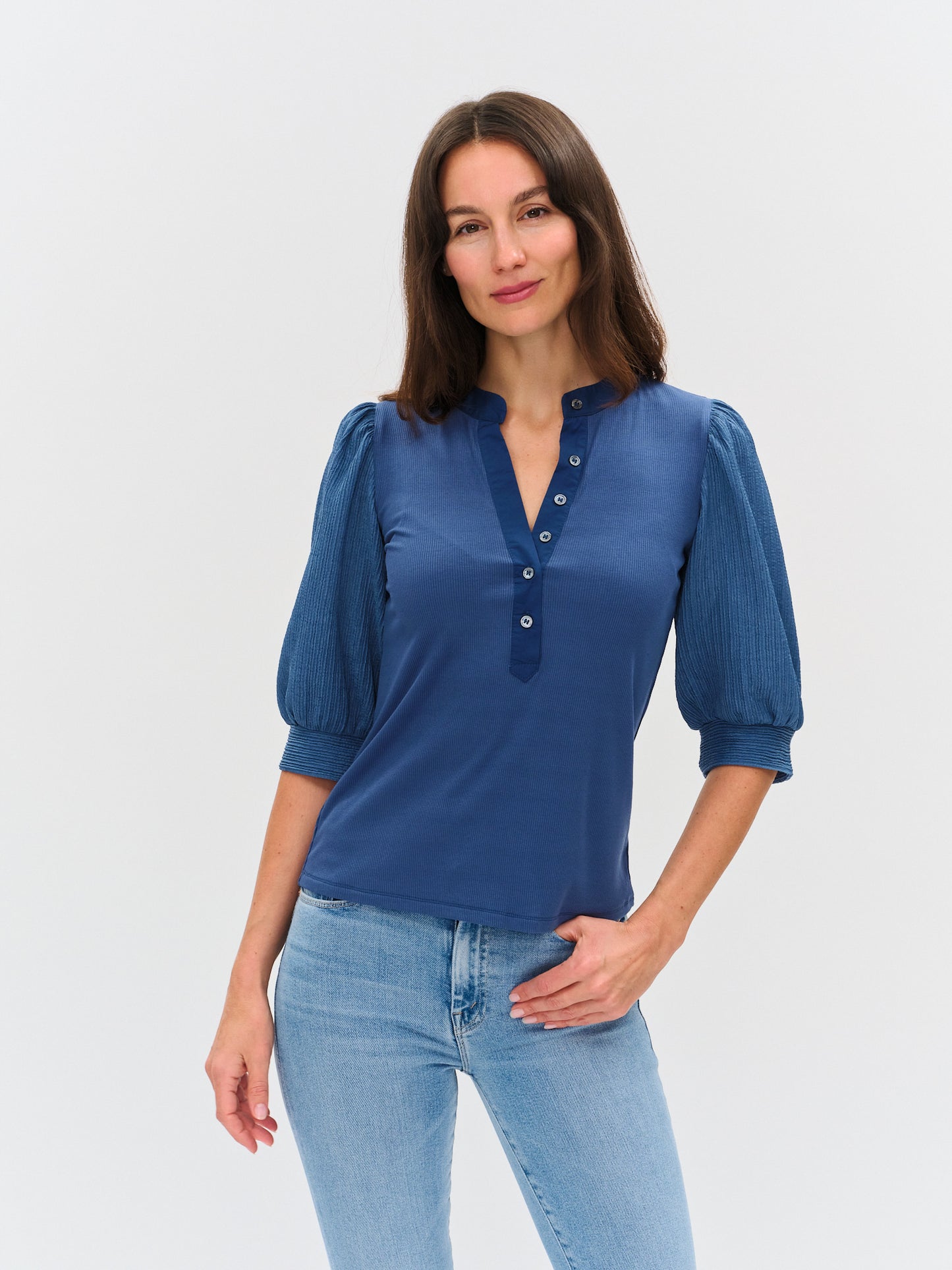 SIX FIFTY MARINA TOP - COASTAL BLUE