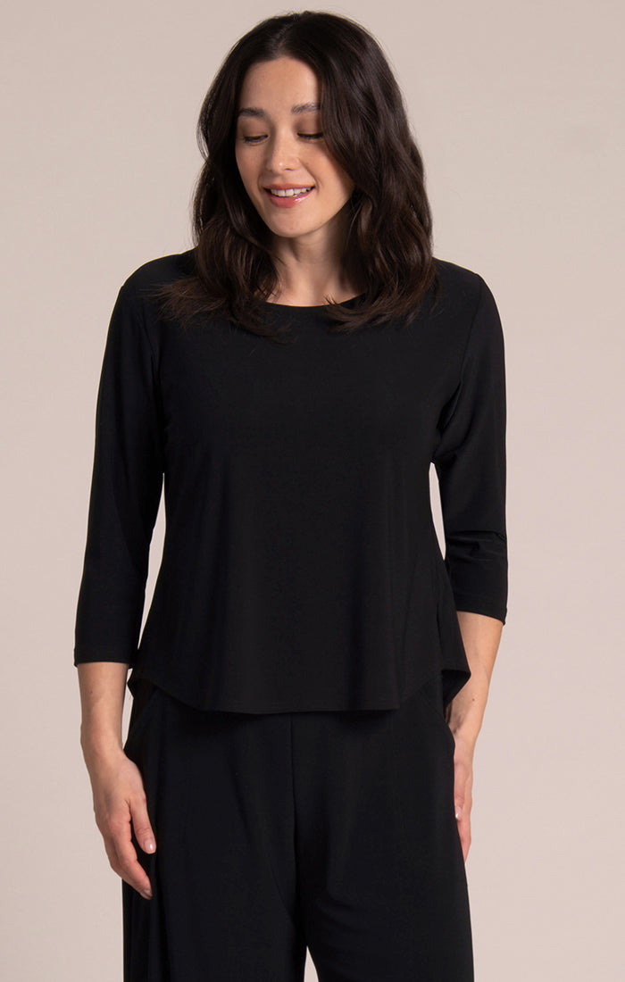 SYMPLI GO TO CLASSIC TEE SHORT - BLACK