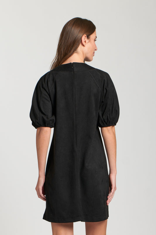 AP NY PUFF SLEEVE DRESS - BLACK