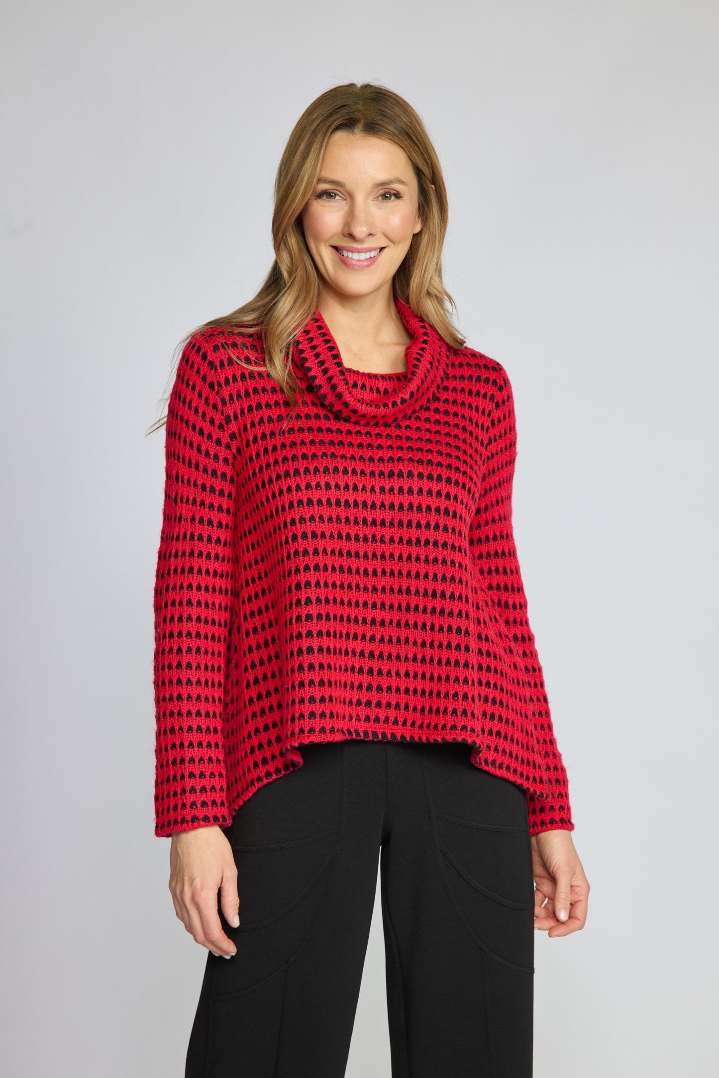 OLIVIA BY HABITAT SPOT ON COWL NECK - ROMA