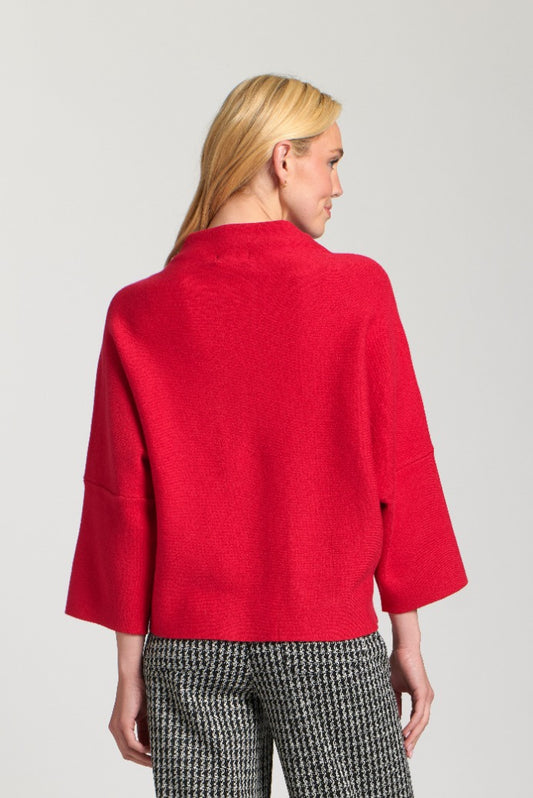 AP NY FUNNEL NECK SWEATER - RED