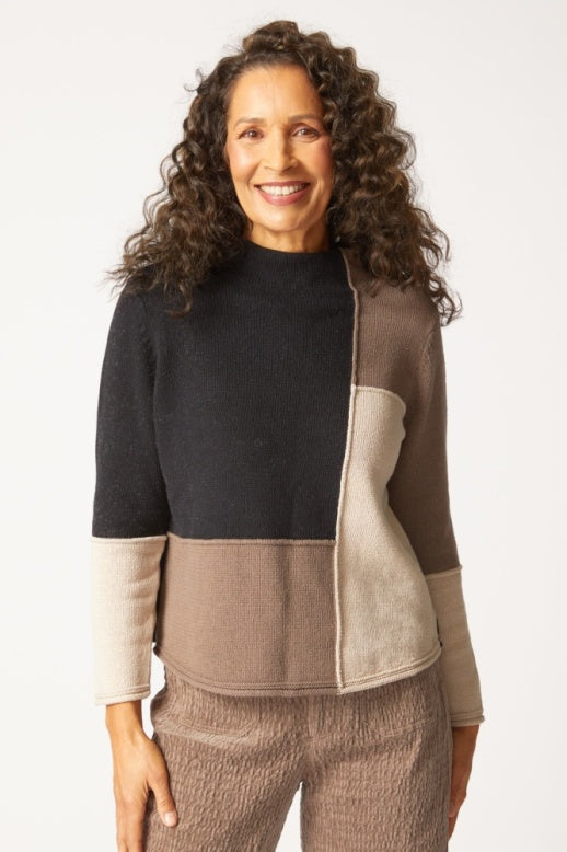 HABITAT FUNNEL NECK P/O - TRUFFLE