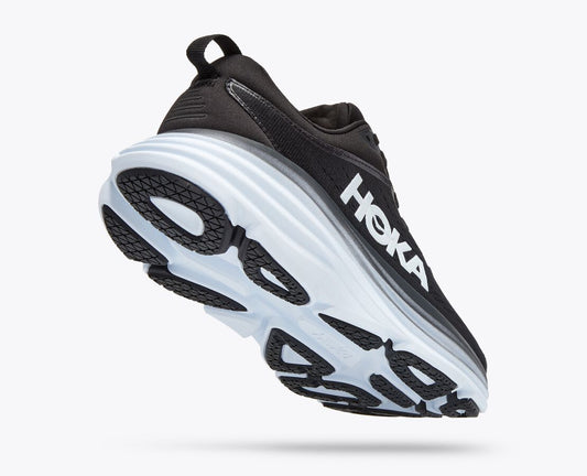 HOKA ONE ONE BONDI 8 - WIDE - BLACK & WHITE - 1127954BWHT