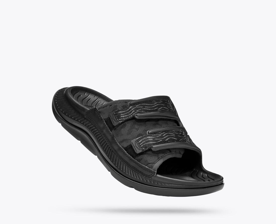 HOKA ONE ONE ORA LUXE RECOVERY SLIDE - BLACK - 1134150BBLC