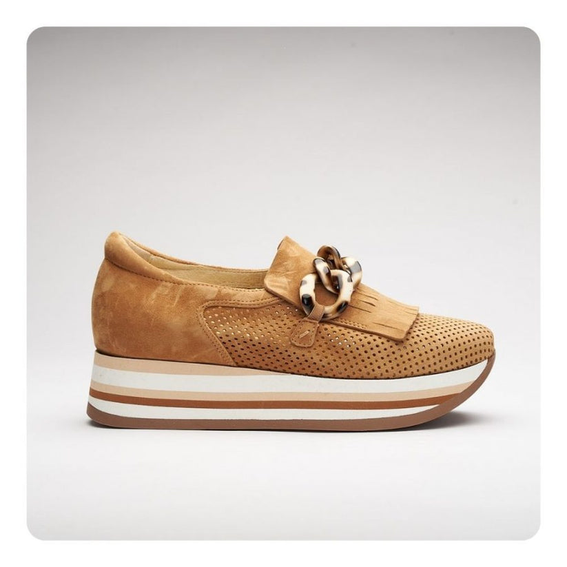 SOFTWAVES SLIPON SNEAKER COGNAC BROWN 77808COG Kaufman Shoes