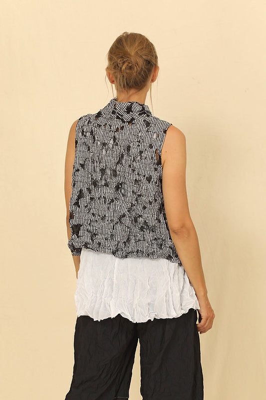 *SALE* BEAU JOURS TILLY TOPPER - BLACK & WHITE - 7W1050NIG