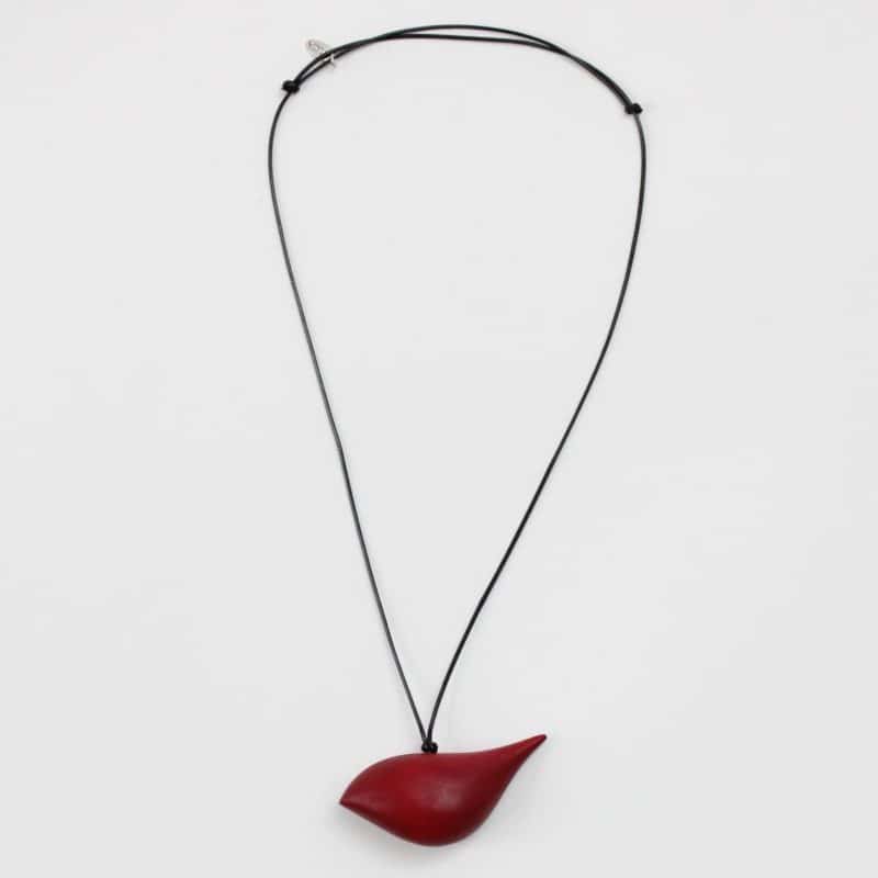 SYLCA ROBIN PENDANT NECKLACE - RED - EW18N42RED