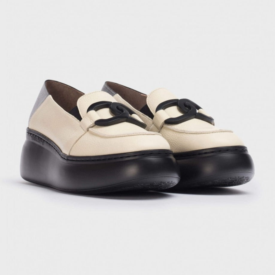 nøgle Regnbue vi WONDERS TWO-TONE LOAFER - BLACK MULTI - A2611 – Kaufman Shoes